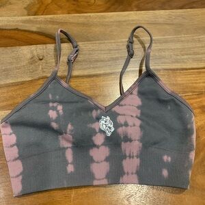 Darc Sport Tie-Dye Seamless Bralette - Pink & Gray